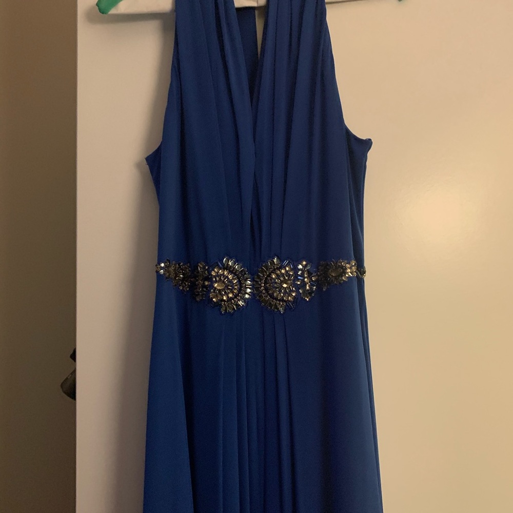Royal blue evening dress
